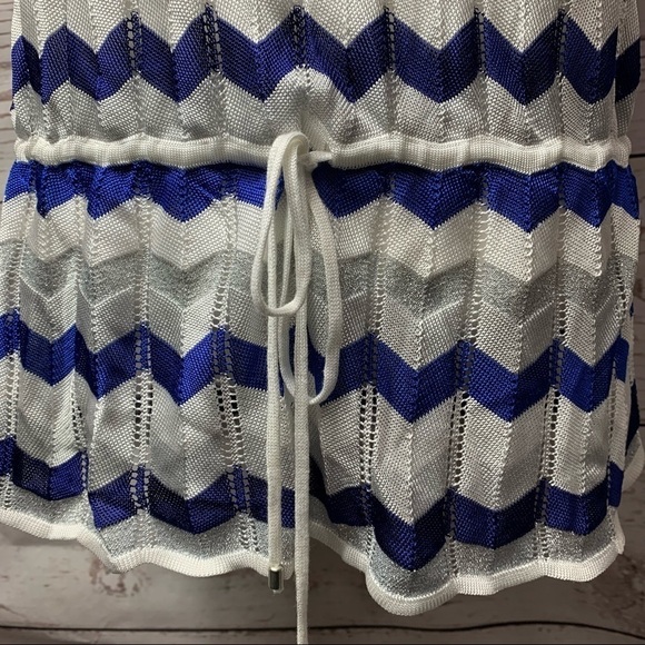 Nwt Whbm Cutaway Zigzag Sleeveless Sweater Chevron - Picture 4 of 7